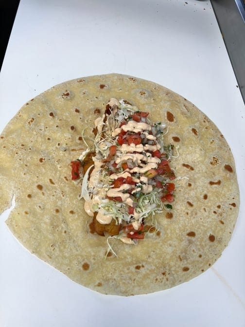 Fish - Battered Burrito.